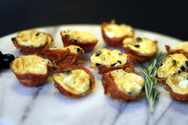 mini quiche in proscuitto cups
