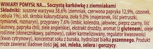 ingrediënten Poolse halskarbondae met aardappelen