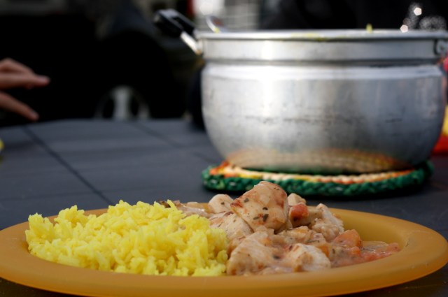 Kip in witte wijnsaus