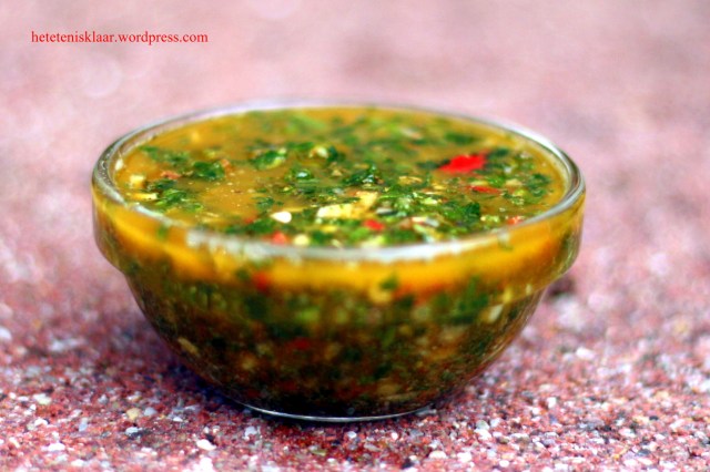 Argentijnse steak chimichurri