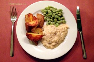 koolvis met tuinbonen