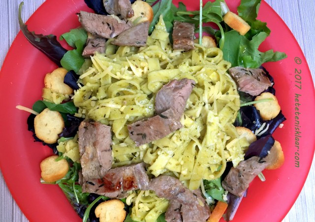 tagliatelle met eend