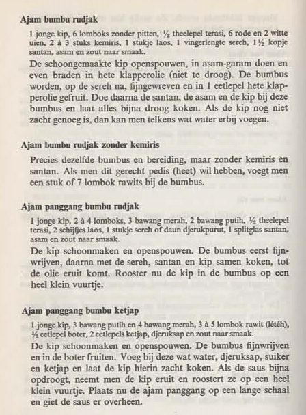 Pagina uit het Kookboek van W.C. Keijner geschreven voor Nederlanders in Nederlands-Indië (Indonesië)